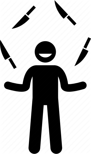 305x512 Circus, Juggle, Juggler, Juggling, Knife, Man, Throwing Icon