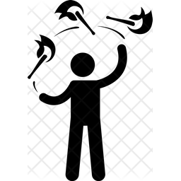 256x256 Juggler Icon Of Glyph Style