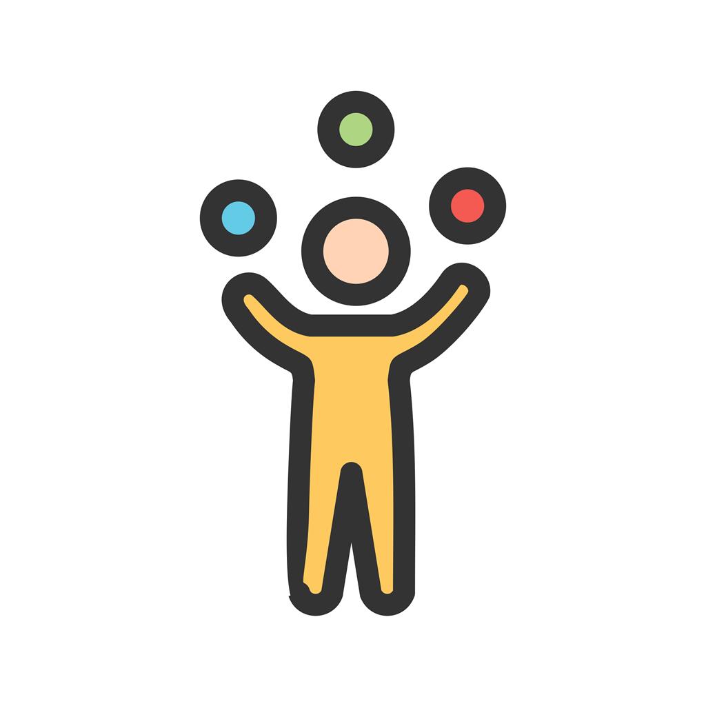 1024x1024 Juggling Balls Line Filled Icon