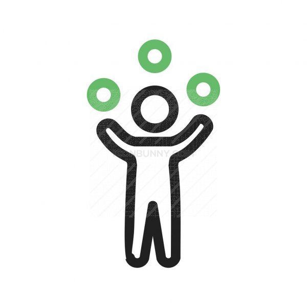 600x600 Juggling Balls Line Green Black Icon