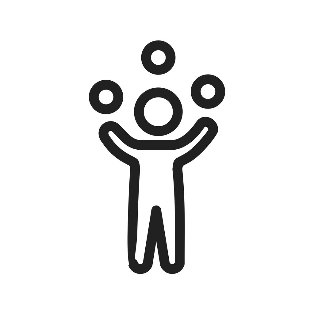 1024x1024 Juggling Balls Line Icon