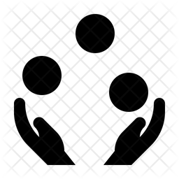256x256 Juggling Icon Of Glyph Style