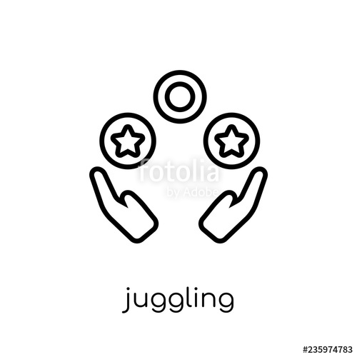 500x500 Juggling Icon From Circus Collection Stock Image And Royalty