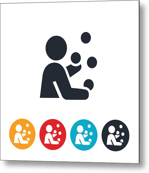 493x572 Person Juggling Icon Metal Print