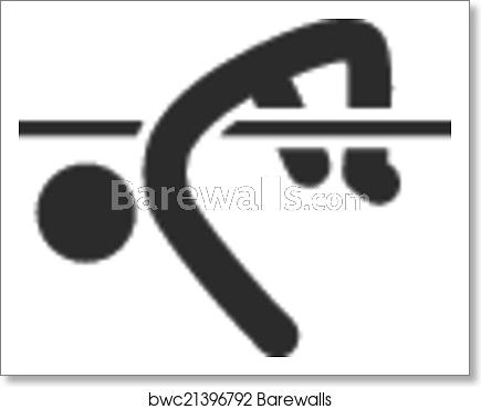 435x370 High Jump Icon, Art Print Barewalls Posters Prints