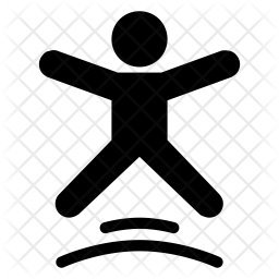 256x256 Jump Icon Of Glyph Style