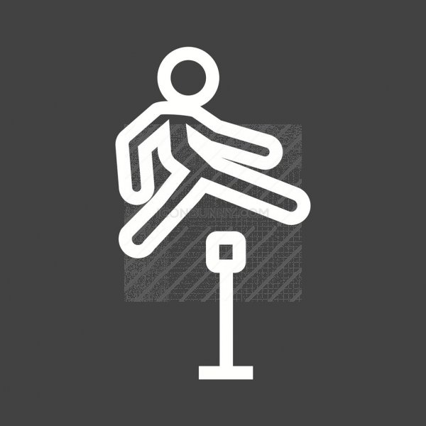 600x600 Jumping Line Inverted Icon