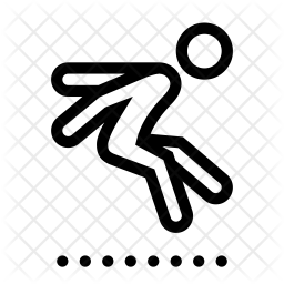 256x256 Long Jump Icon Of Line Style