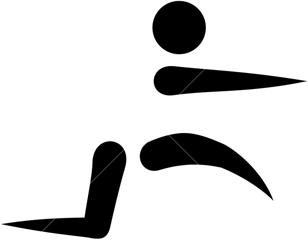 1000x781 Long Jump Icon Athletics Royalty Free Stock Image