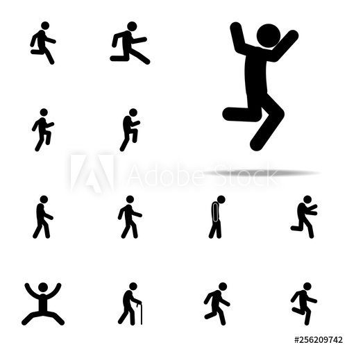 Jump, Man Icon Walking, Running People Icons Universal Set 500x500 Jump, Man Icon Walking, Running People Icons Universal Set