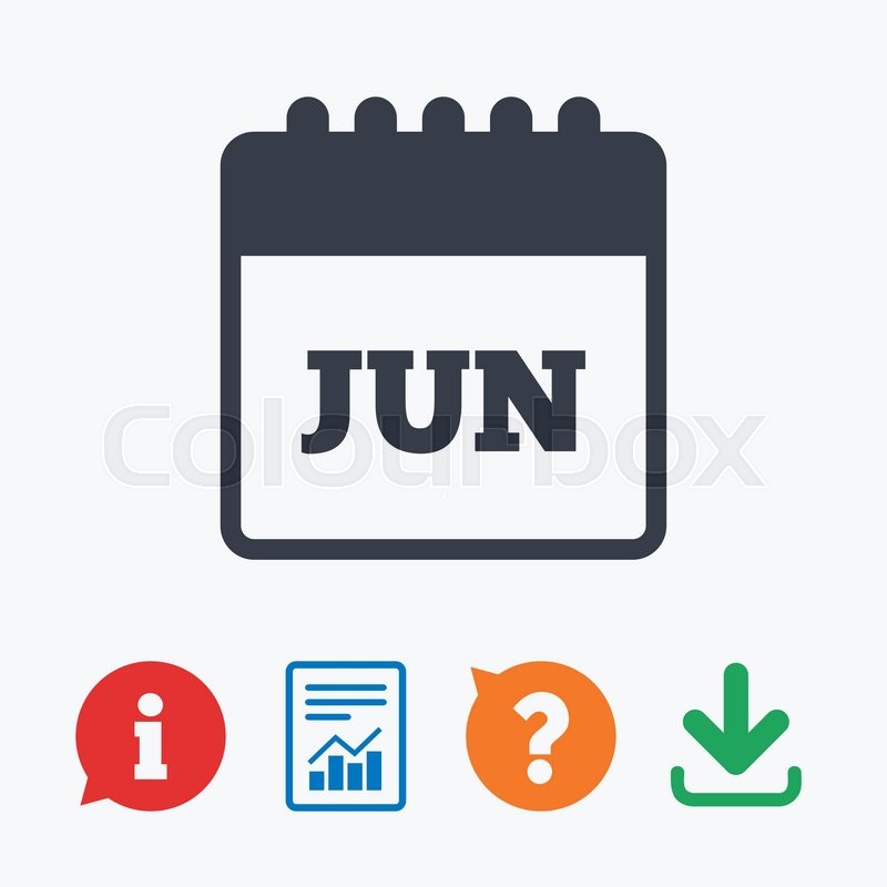 800x800 Calendar Sign Icon June Month Symbol Stock Vector Colourbox