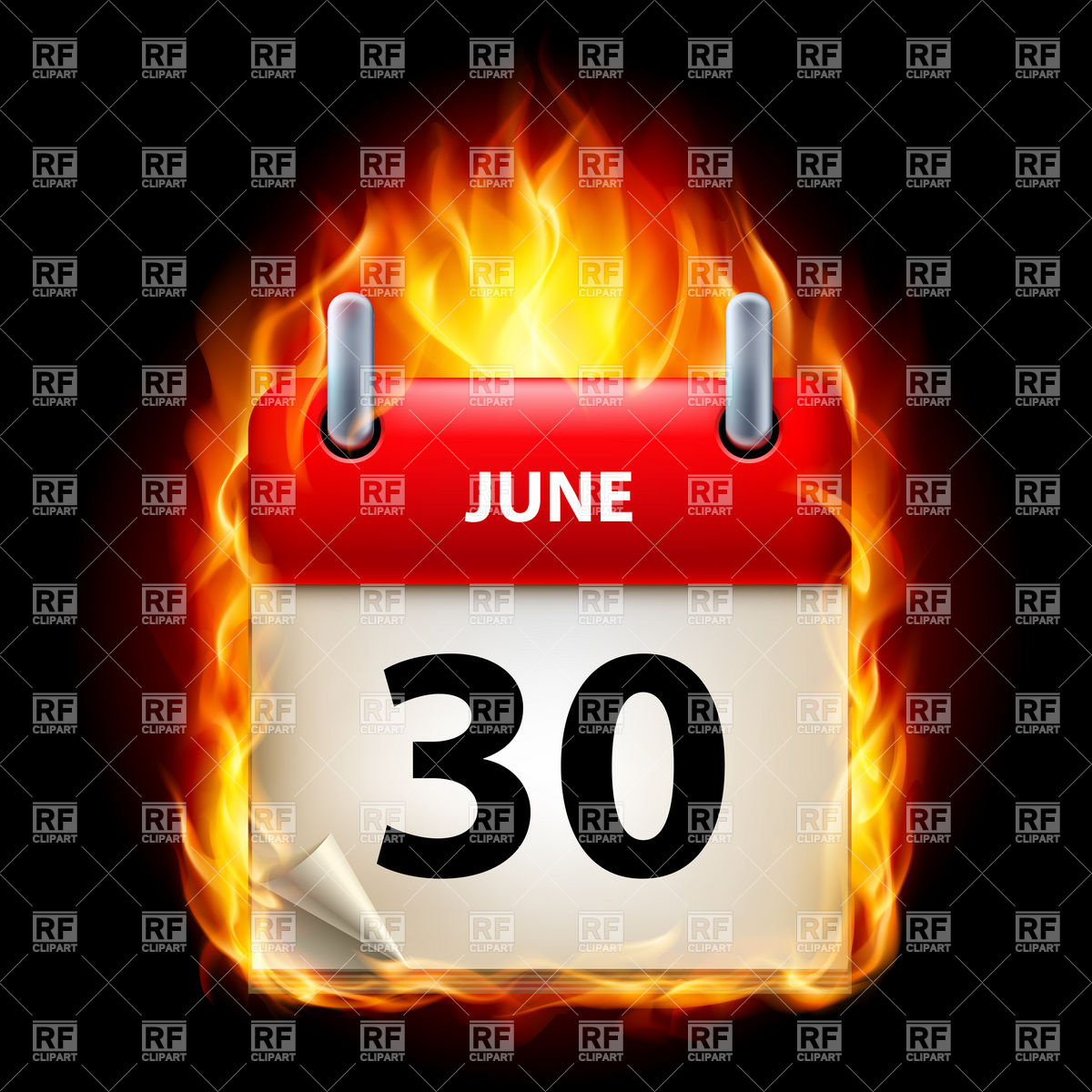 1200x1200 Of June In Burning Calendar Icon Vector Image Of Calendars