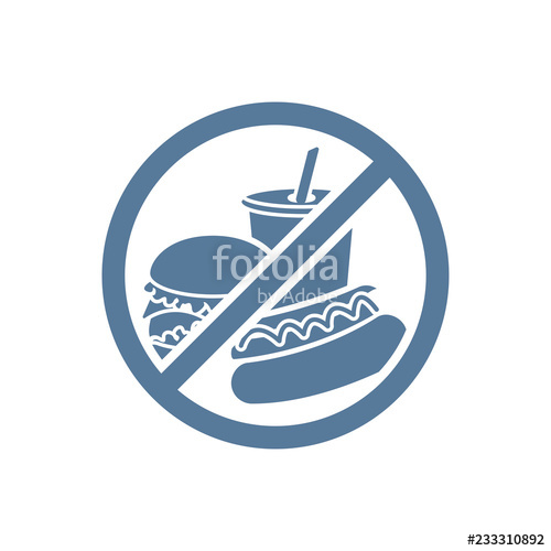500x500 Junk Food Avoid Icon Stock Image And Royalty Free Vector