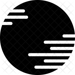 256x256 Jupiter Icon Of Glyph Style