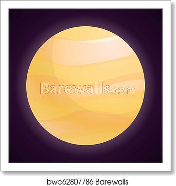362x382 Jupiter Icon, Cartoon Style, Art Print Barewalls Posters