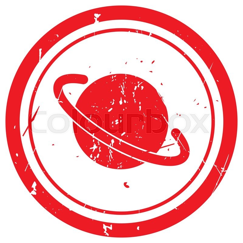 800x800 Red Jupiter Icon Rubber Stamp Stock Vector Colourbox