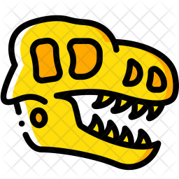 256x256 Jurassic Park Icon Of Colored Outline Style