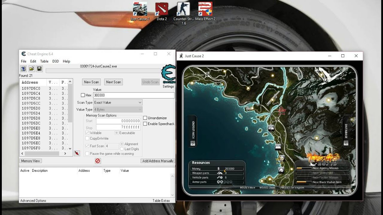 1280x720 Just Cause How To Get Unlimited Money With Cheat Engine