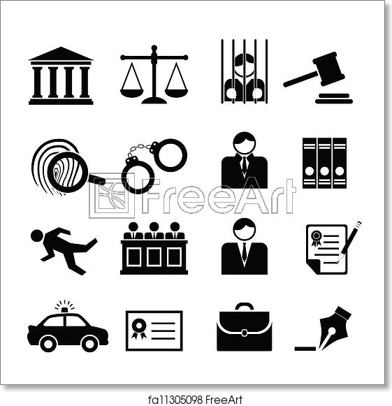 561x581 Free Art Print Of Legal, Law And Justice Icons Legal, Law