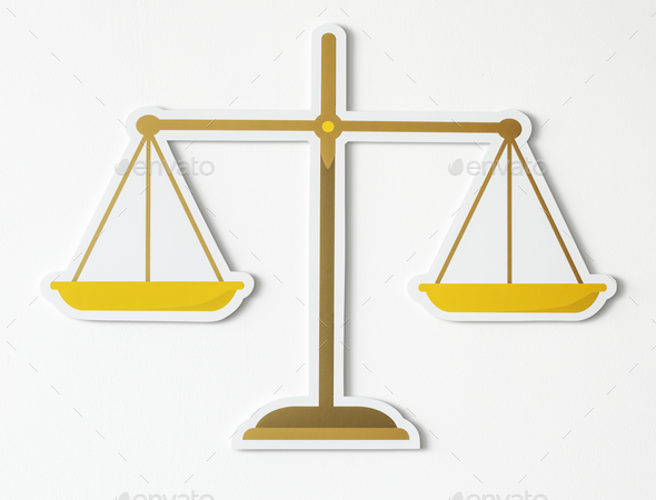 590x450 Legal Scale Of Justice Icon Stock Photo