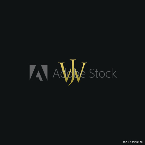 500x500 Modern Creative Elegant Jw Black And Golden Color Initial Based