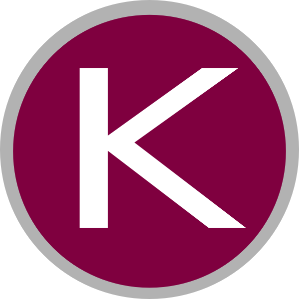 600x600 K Icon Purple And Gray Clip Art