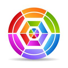 240x240 Abstract Color Kaleidoscope Icon