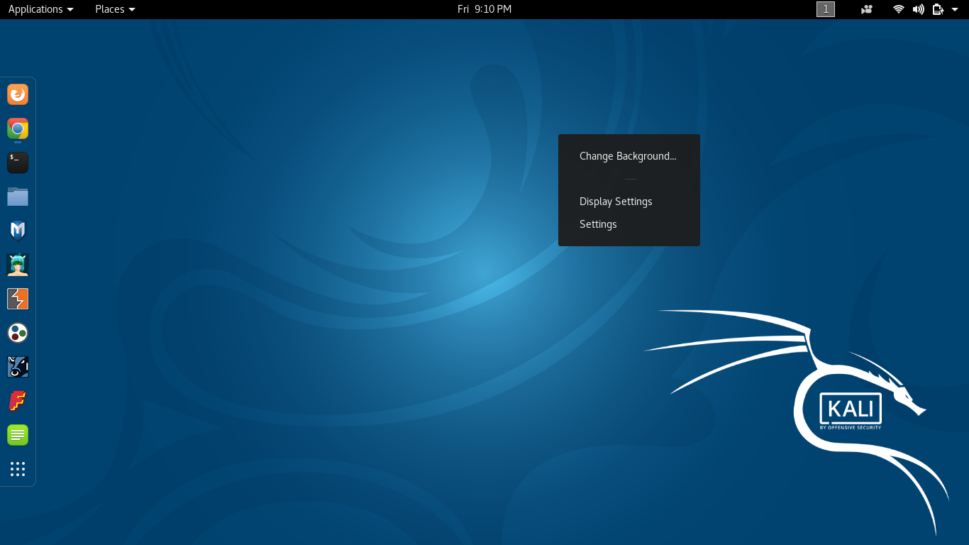 1366x768 Nothing Is Appearing On The Desktop In Kali Linux