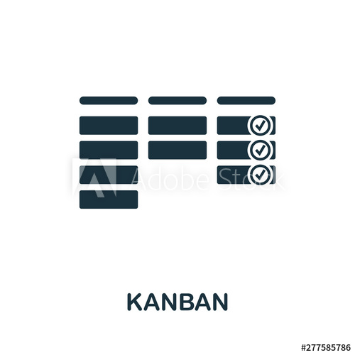 500x500 Kanban Vector Icon Symbol Creative Sign From Agile Icons
