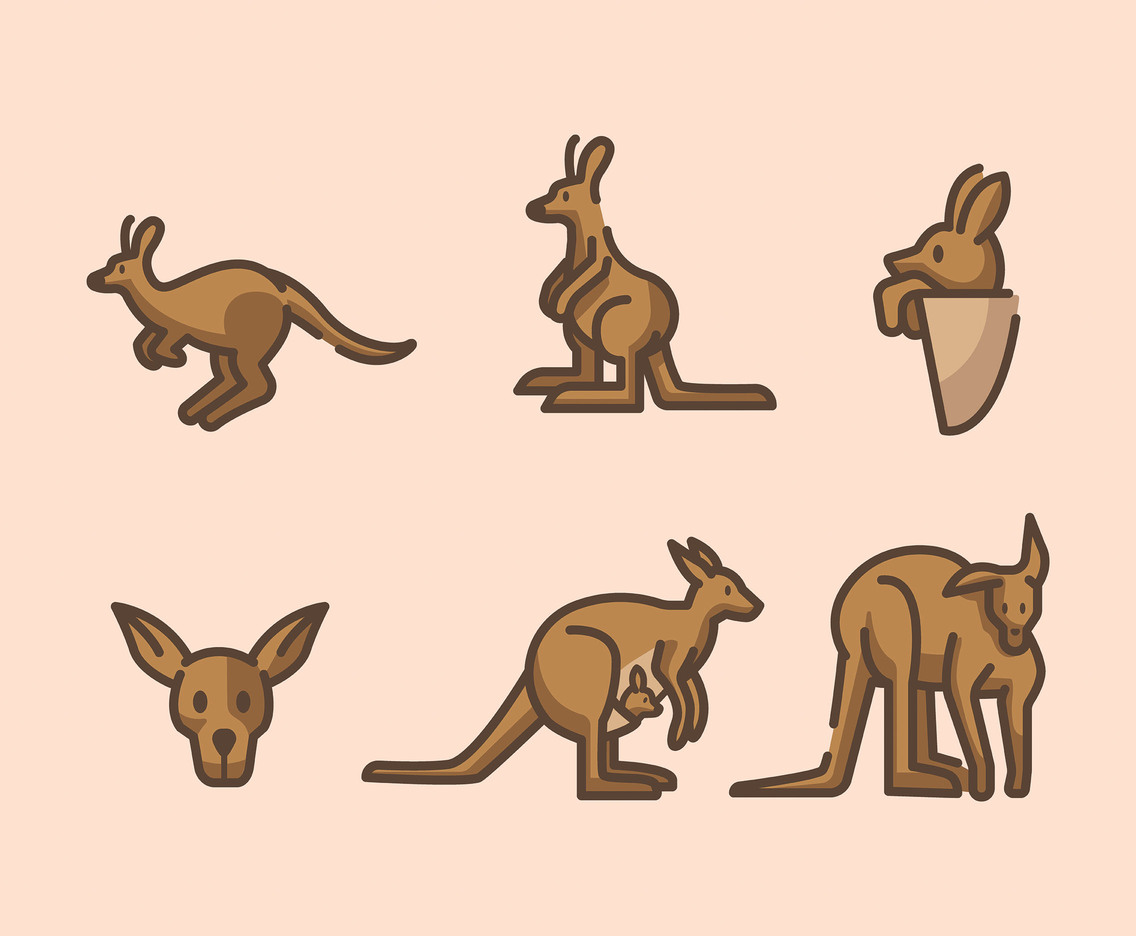 Kangaroo Icon Vector Vector Art Graphics 1136x936 Kangaroo Icon Vector Vector Art Graphics