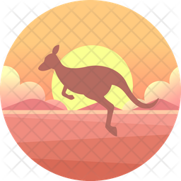 Kangaroo Icon Of Gradient Style 256x256 Kangaroo Icon Of Gradient Style