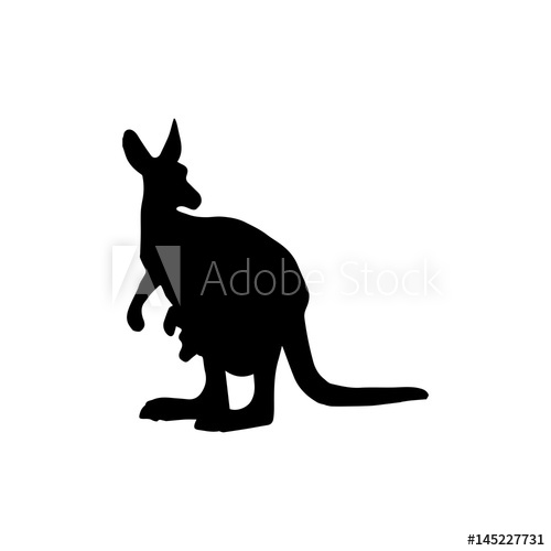 Pictogram Kangaroo Icon Black Icon On White Background 500x500 Pictogram Kangaroo Icon Black Icon On White Background