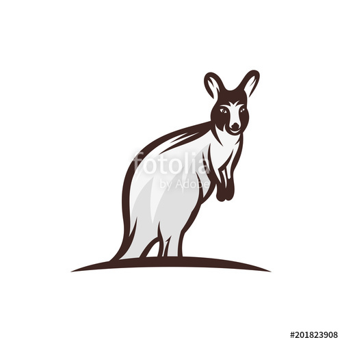 Kangaroo Icon Vector Illustration Template Stock Image 500x500 Kangaroo Icon Vector Illustration Template Stock Image