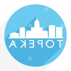 300x300 Topeka Kansas Capital Usa Round Icon Vector Art Flat Shadow Design