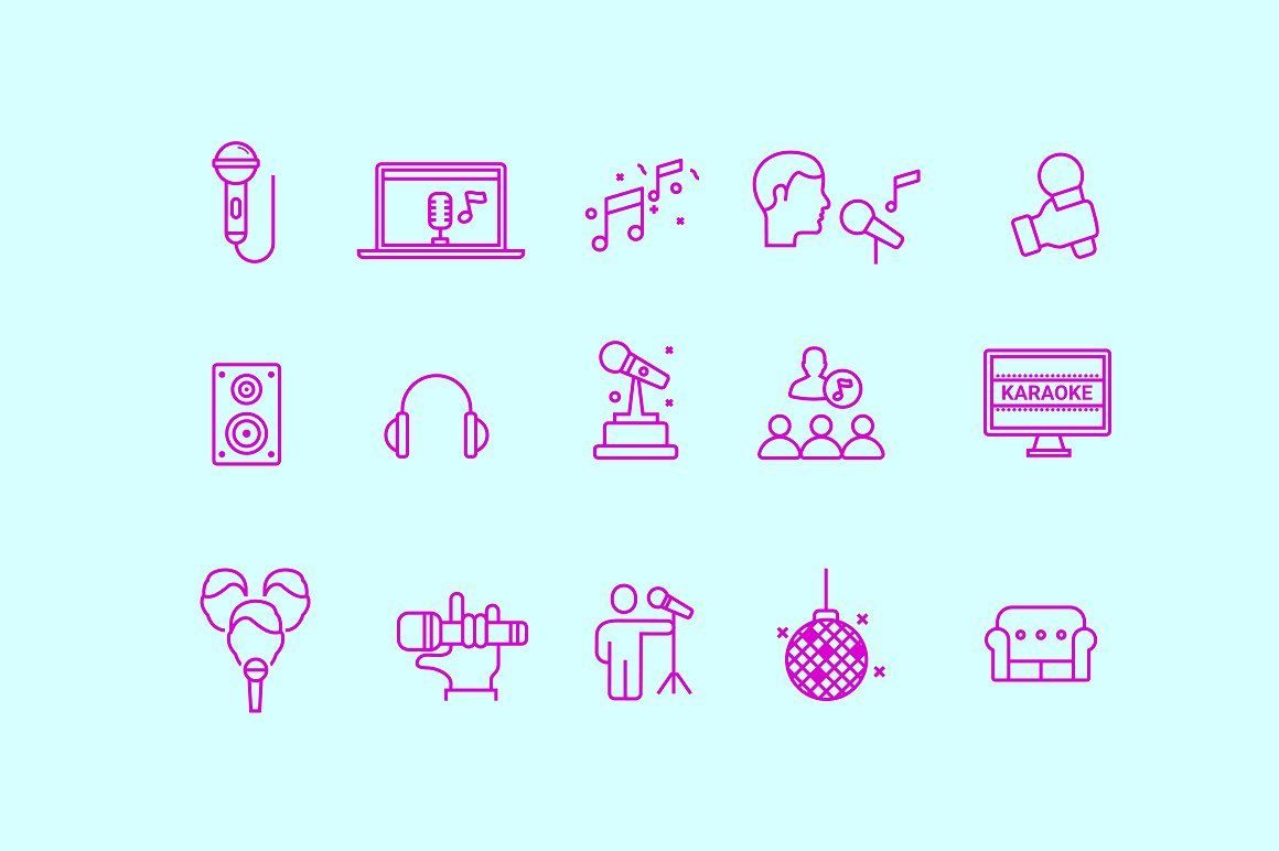 1160x772 Karaoke Icon Pack A Modern And Bright Collection Of Karaoke Icons