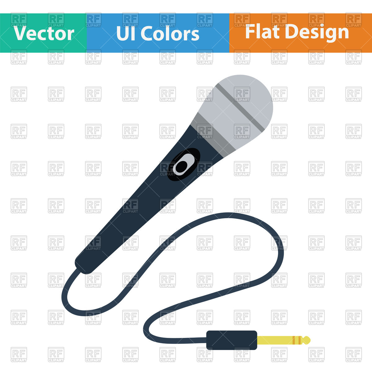 1200x1200 Karaoke Microphone Icon In Ui Colors Vector Image Of Icons