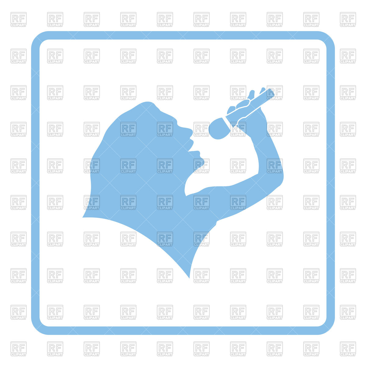 1200x1200 Karaoke Woman's Silhouette Icon Vector Image Of Signs, Symbols