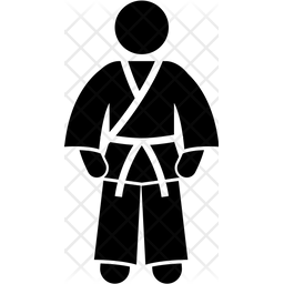 256x256 Karate Icon Of Glyph Style