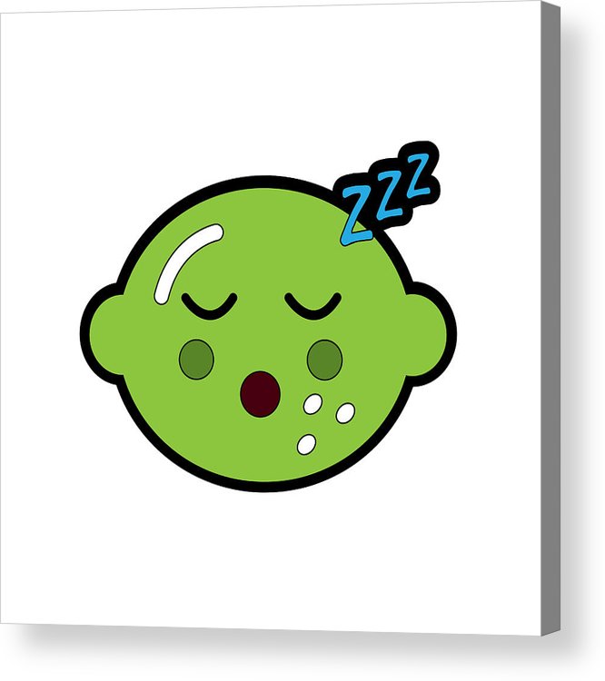 666x750 Lime Or Lemon Sleeping Fruit Kawaii Icon Image Acrylic Print