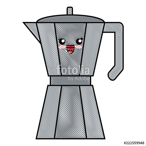 500x500 Kawaii Coffee Maker Icon Stock Image And Royalty Free Vector