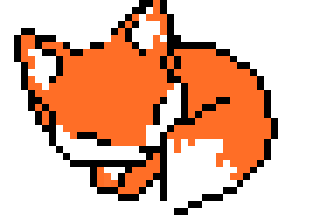 460x320 Kawaii Fox Pixel Art Maker