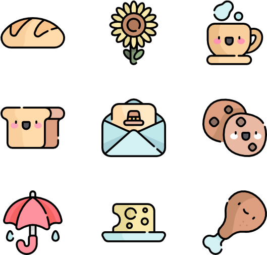 529x505 Hd Kawaii Food Icon Packs Free Unlimited Download