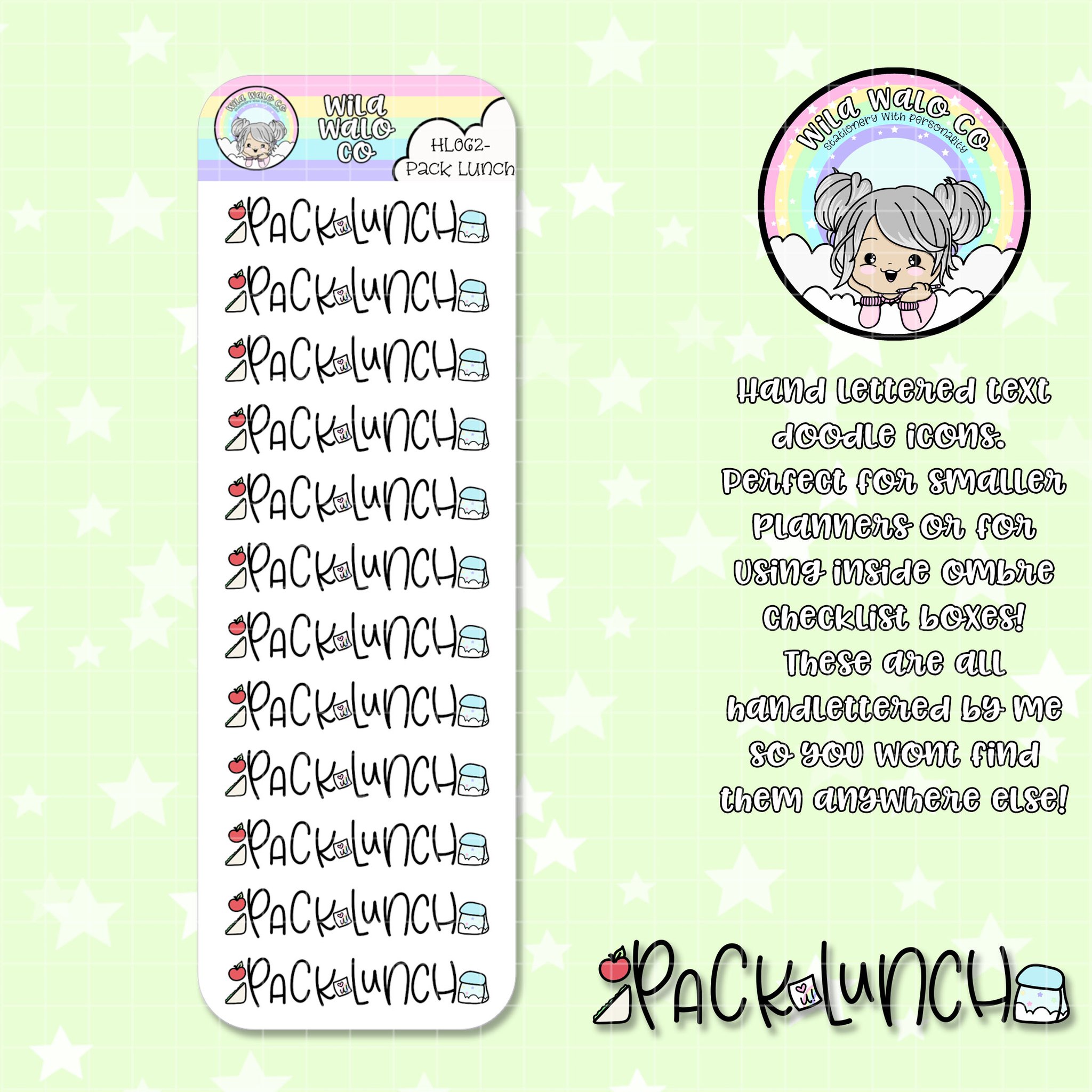 2048x2048 Hand Lettered Doodle Icon Pack Lunch Wilawalo Co