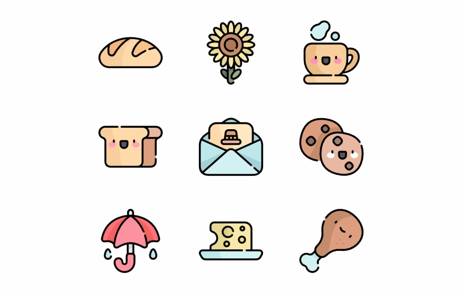 920x585 Kawaii Food Icon Packs Free Png Images Clipart Download