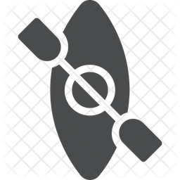 256x256 Kayak Icon Of Glyph Style