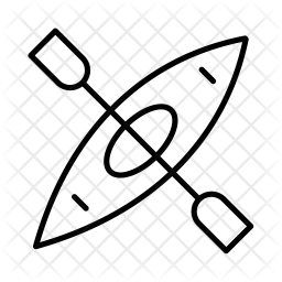 256x256 Kayak Icon Of Line Style