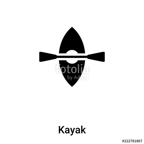 500x500 Kayak Icon Vector Isolated On White Background, Logo Concept