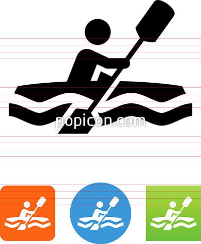 400x484 Vector Sea Kayak Icon