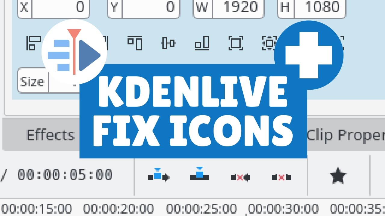 1280x720 Kdenlive Icons Missing Fix