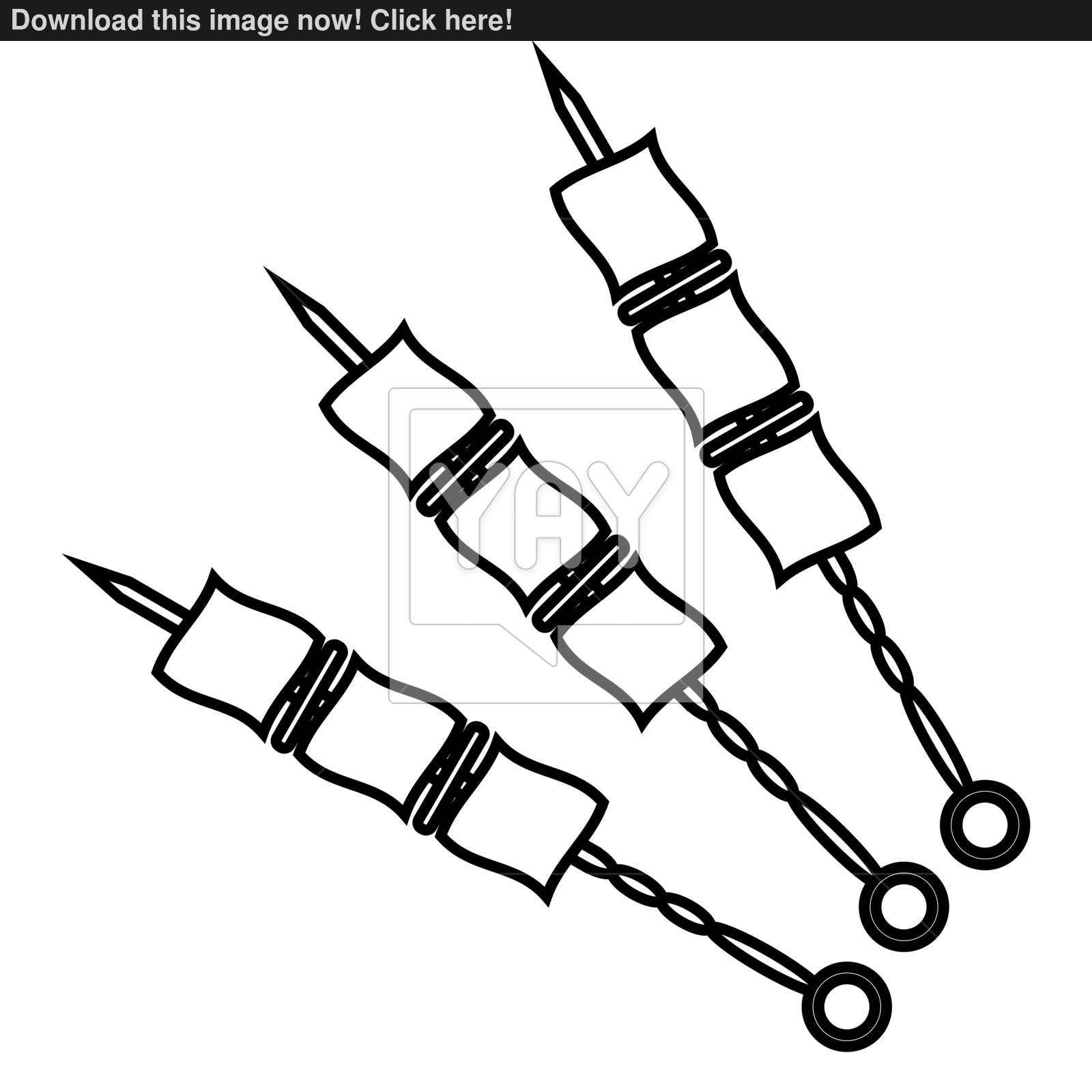 1600x1600 Shish Kebab Icon Black Color Illustration Flat Style Simple Image